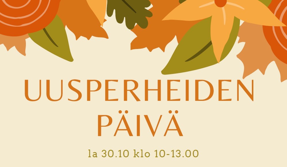 Otsikkokuva UUsperheiden päivän tapahtumalle, Uusperheiden päivä 30.10.2021.
