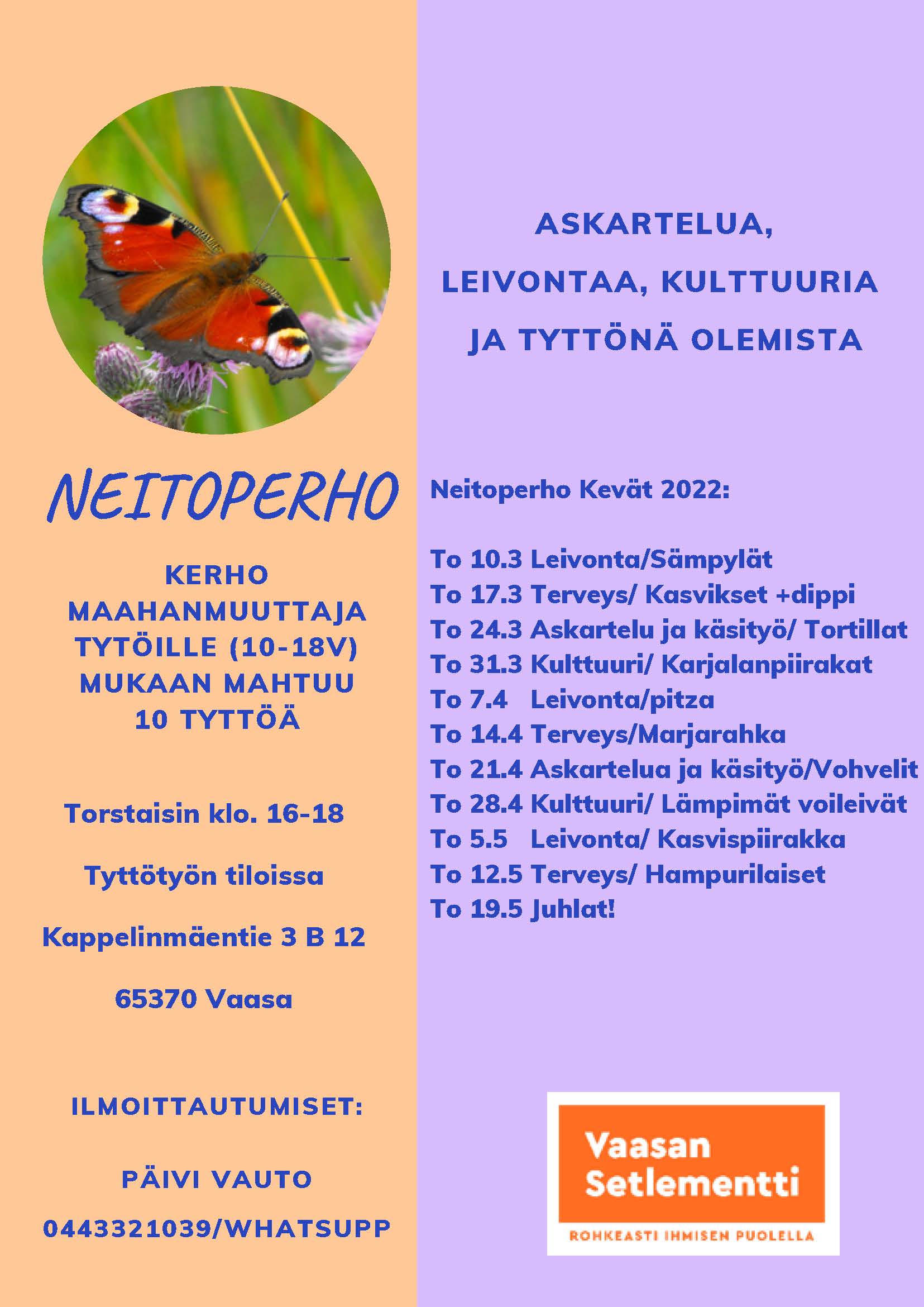 Mainos Neitoperho-kerhosta.