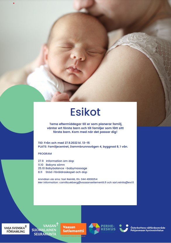 Reklam om Esikot-gruppen hösten 2022.