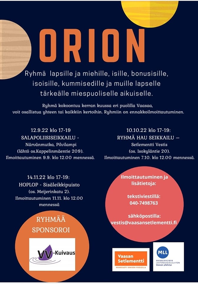 Orion-ryhmän mainos syksy 2022