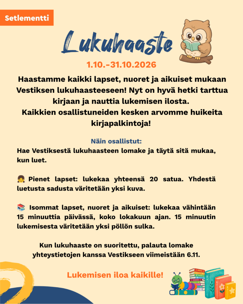 Vestiksen lukuhaaste